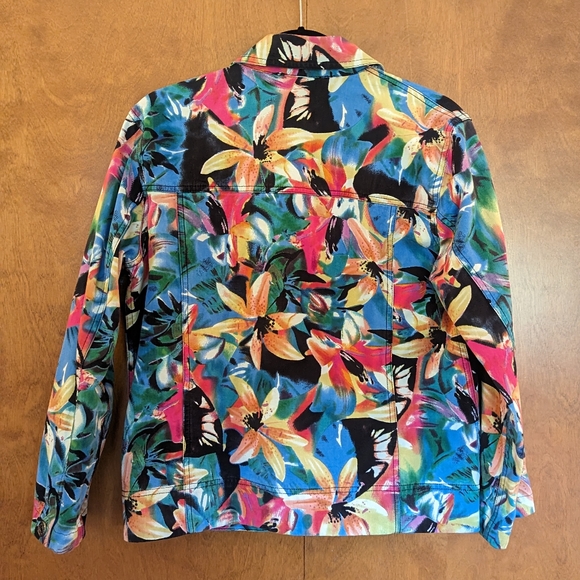 Chico's Tropical Floral Print Jacket - Picture 3 of 4